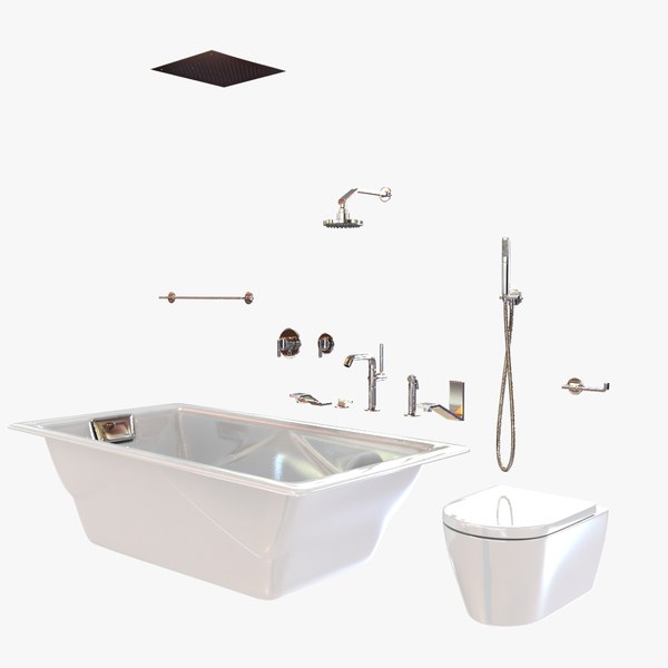 Bathroom Fixtures Waterworks Bathtub 3d Model