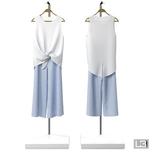 3d fbx woman clothes hanger