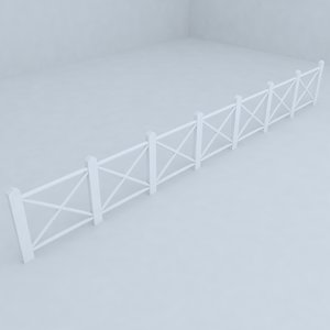3d model fence railing
