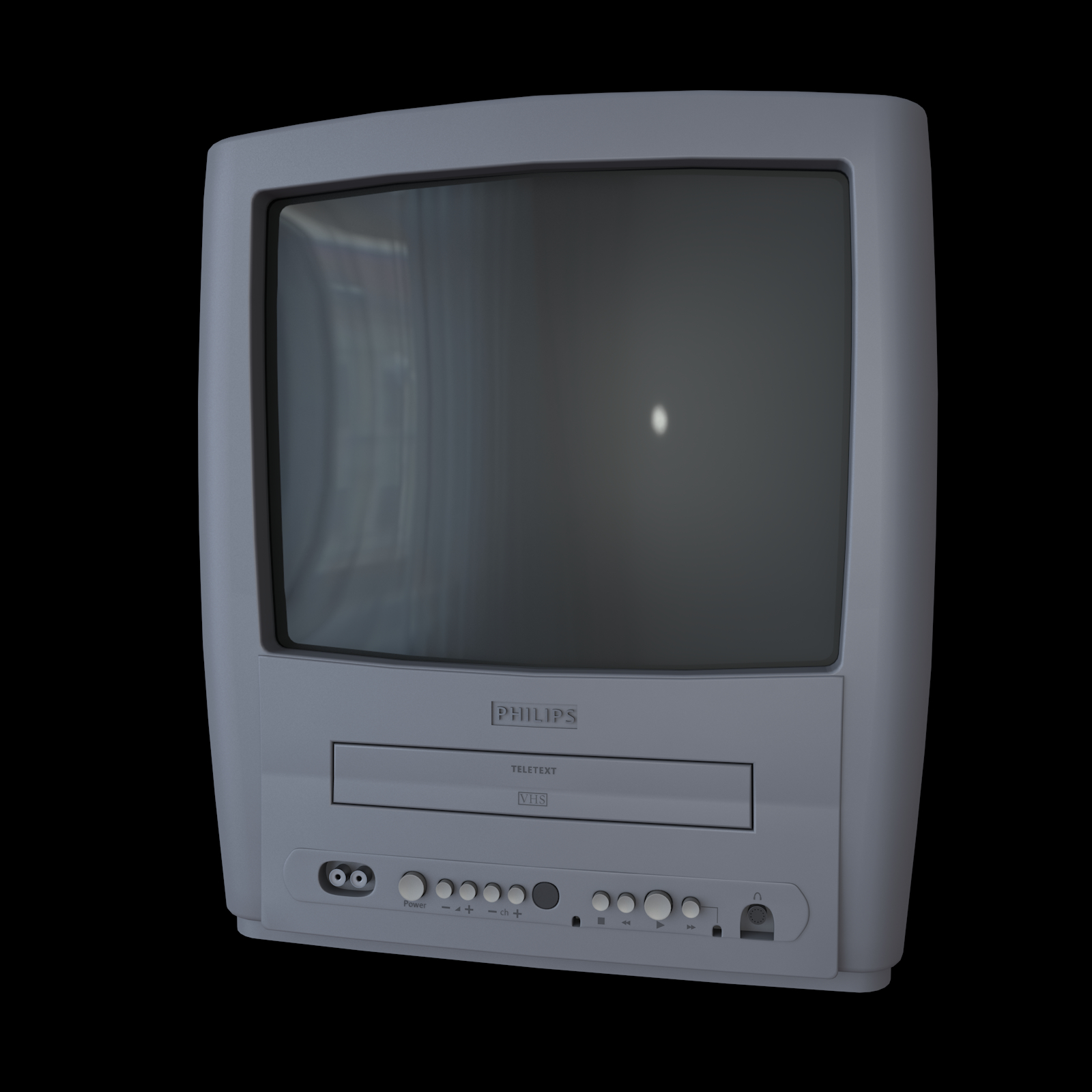 3d model old crt tv