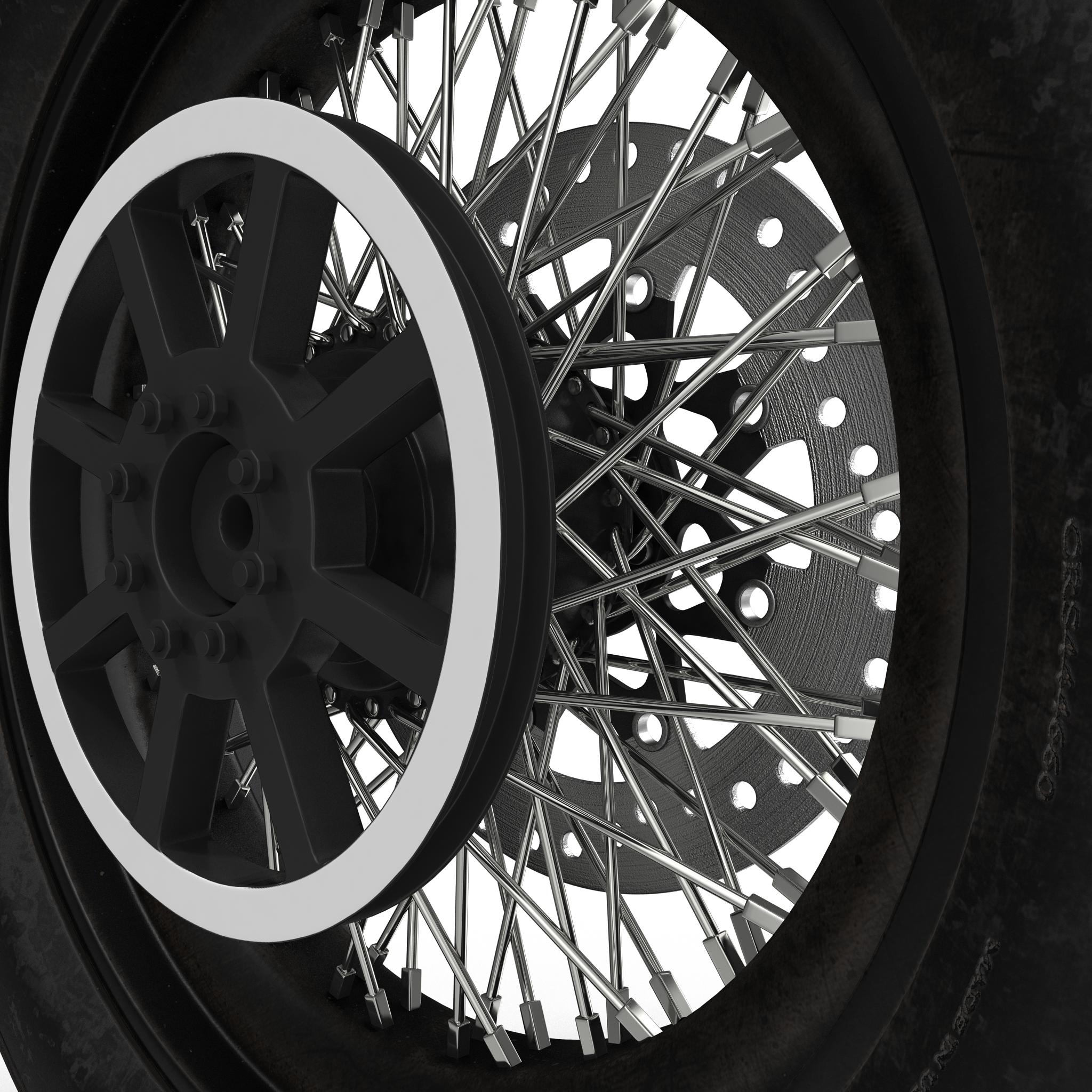 3d motorcycle wheel model