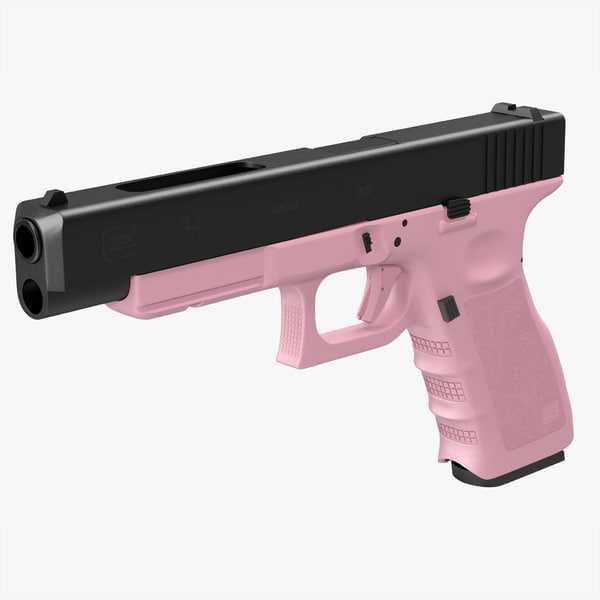 3D модель Glock 34 Pink - TurboSquid 1046438.