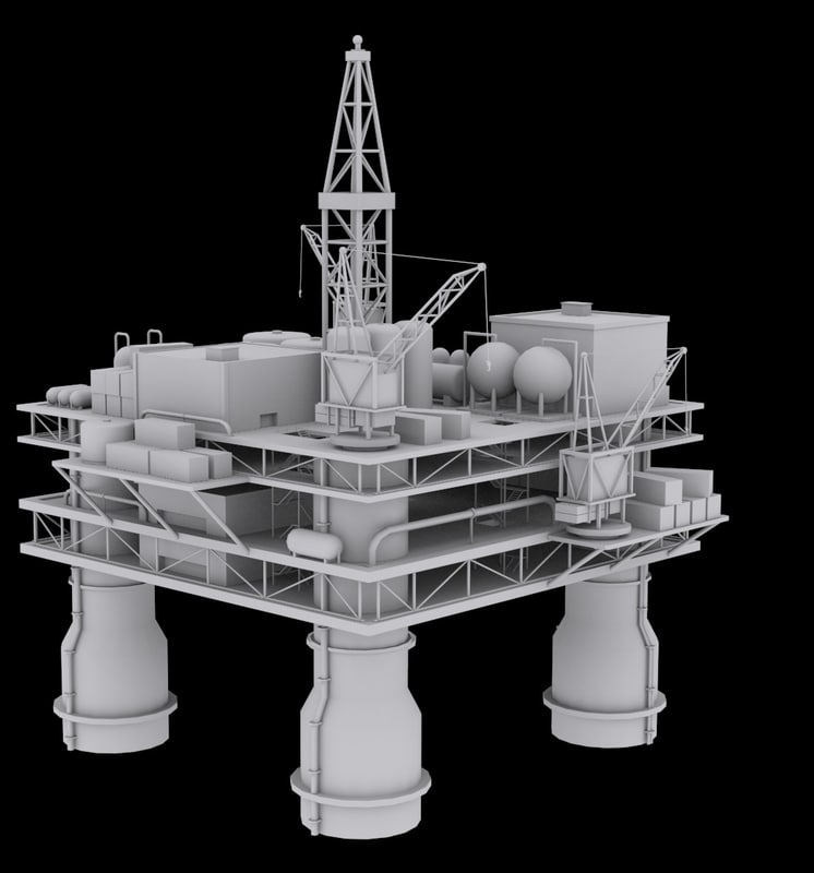 3d Oil Platform Model