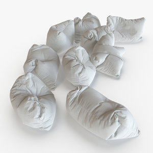 giant floor pillows 3d model