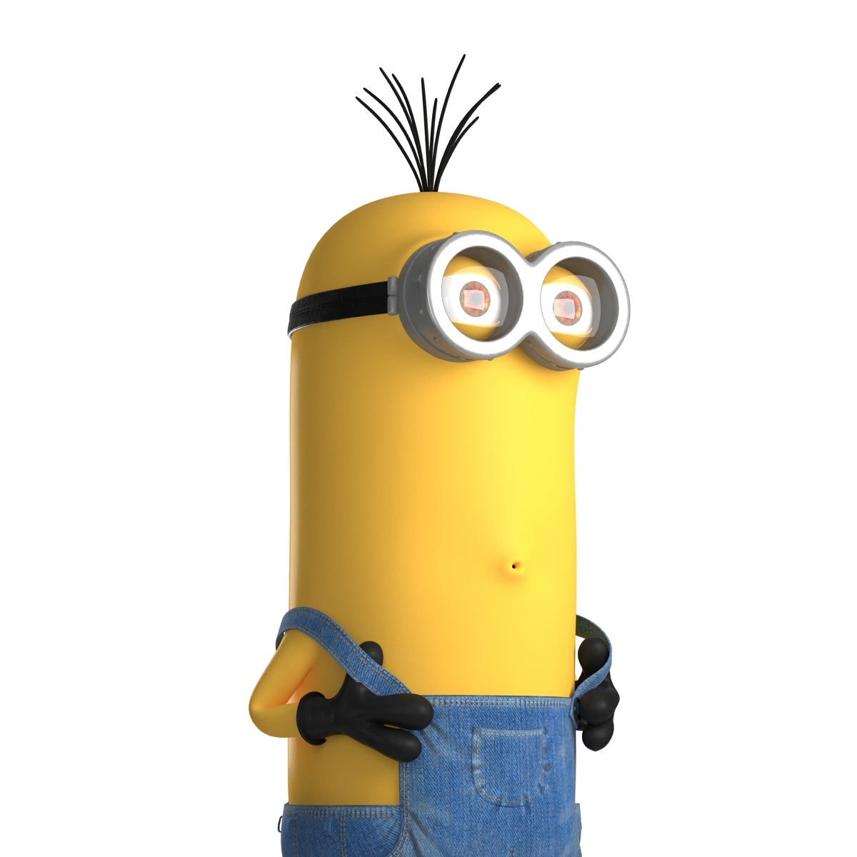 3d tall eyed minion pose