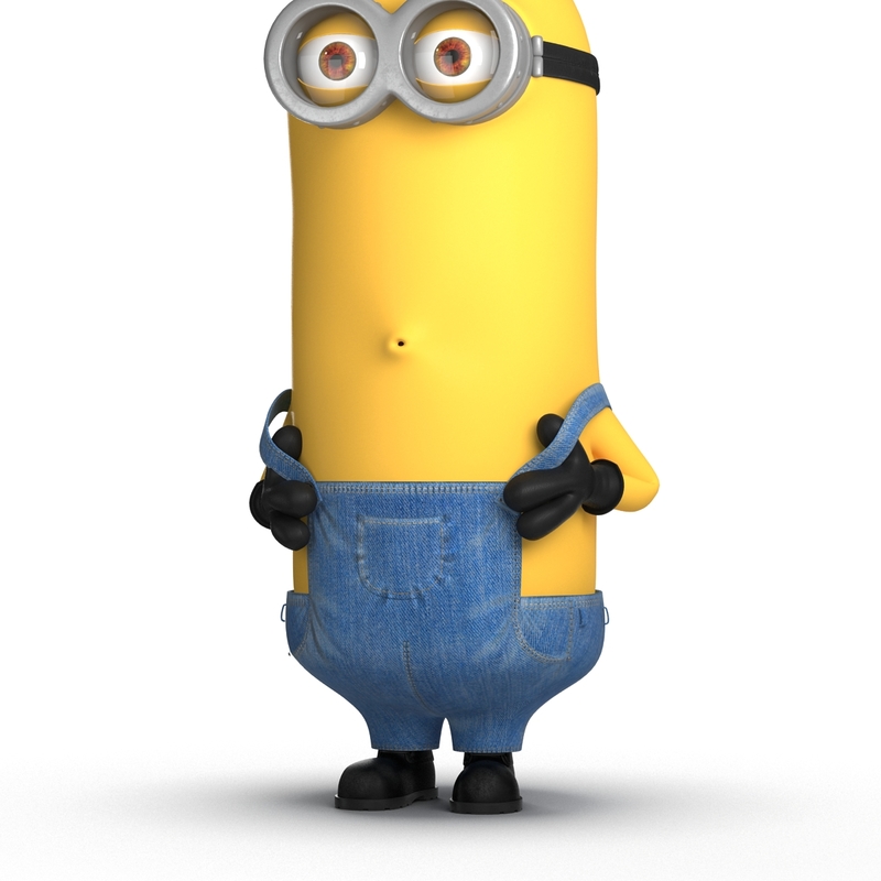 3d tall eyed minion pose