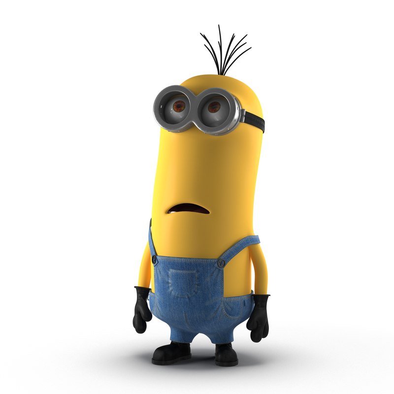 tall eyed minion pose 3d max