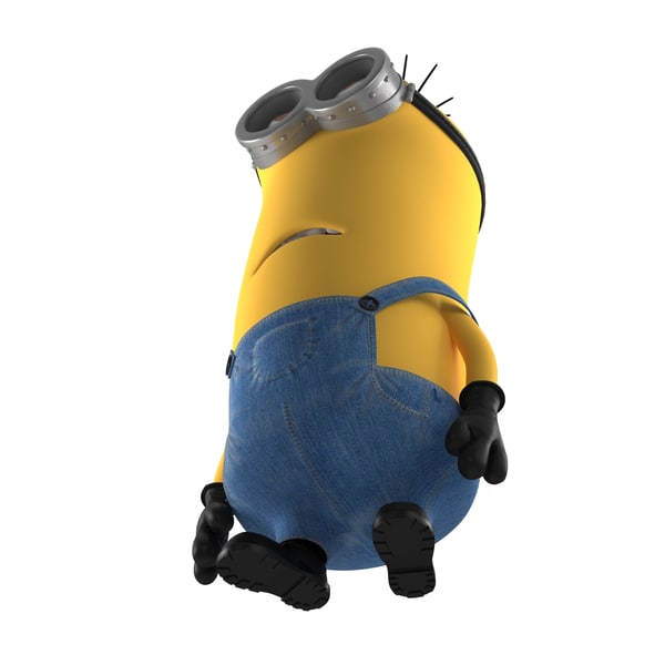 tall eyed minion pose 3d max