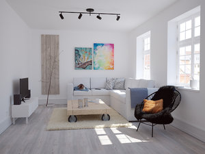 scandinavian livingroom 3d model