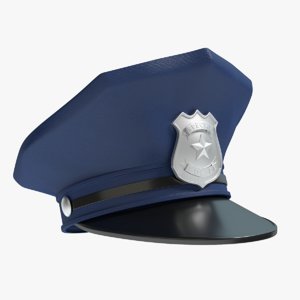 police hat 3d 3ds