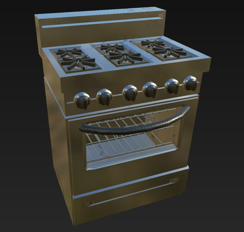 3d stove oven model