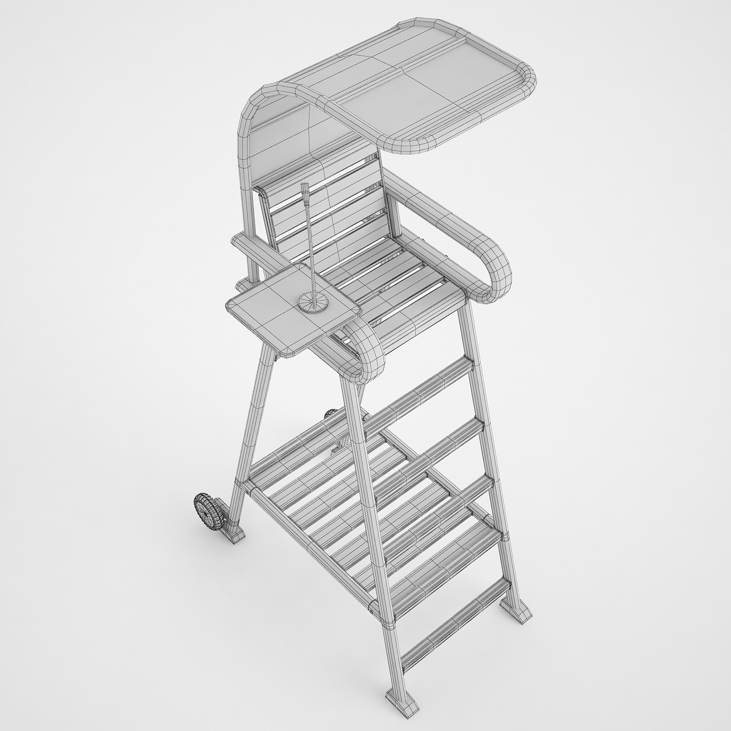tennis umpire chair 3d model