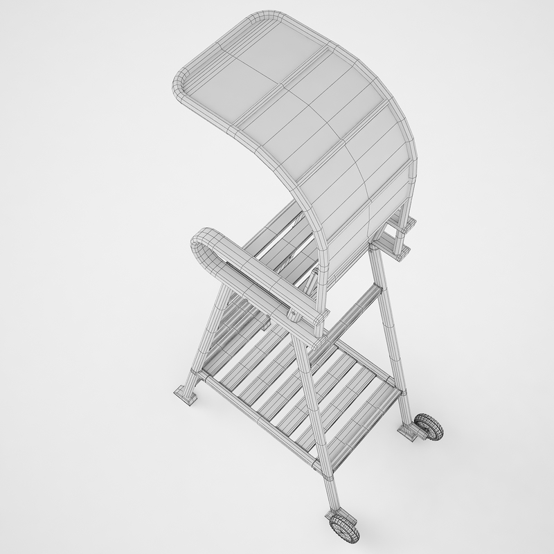 tennis umpire chair 3d model