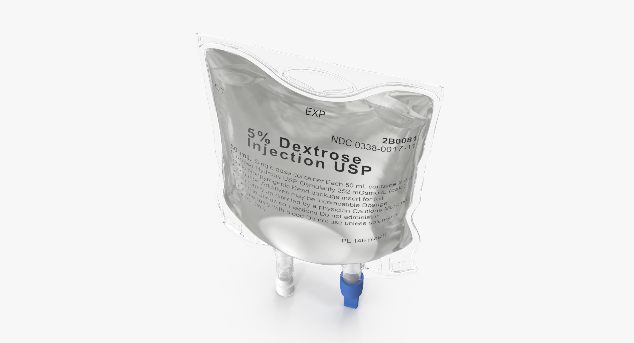 3d model of iv bag