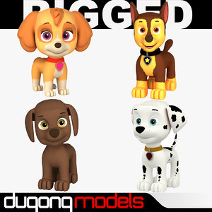 rigged cartoon dog max