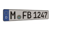 3d license plate german