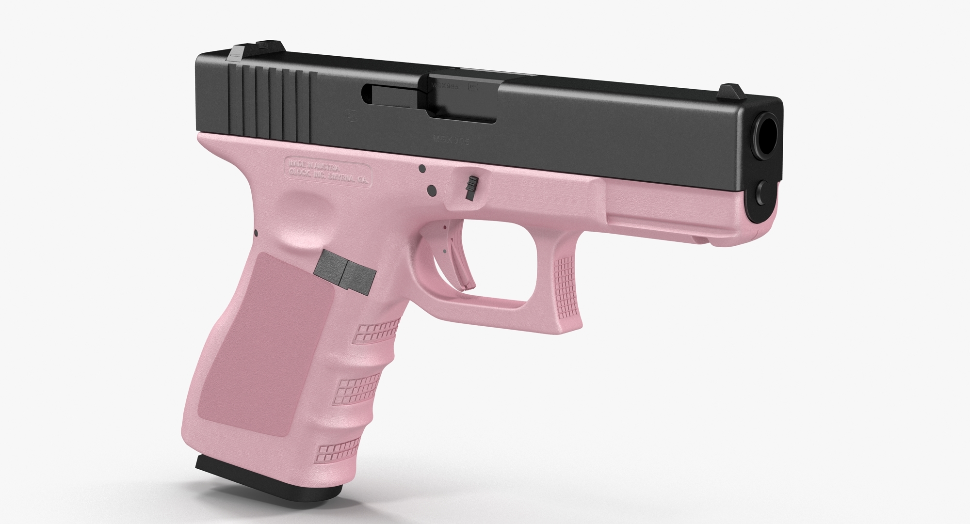 glock 19 pink 3d model