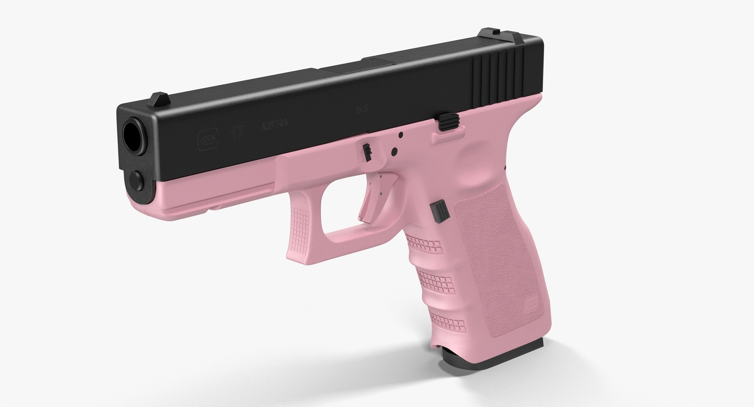 3d model glock 17 pink