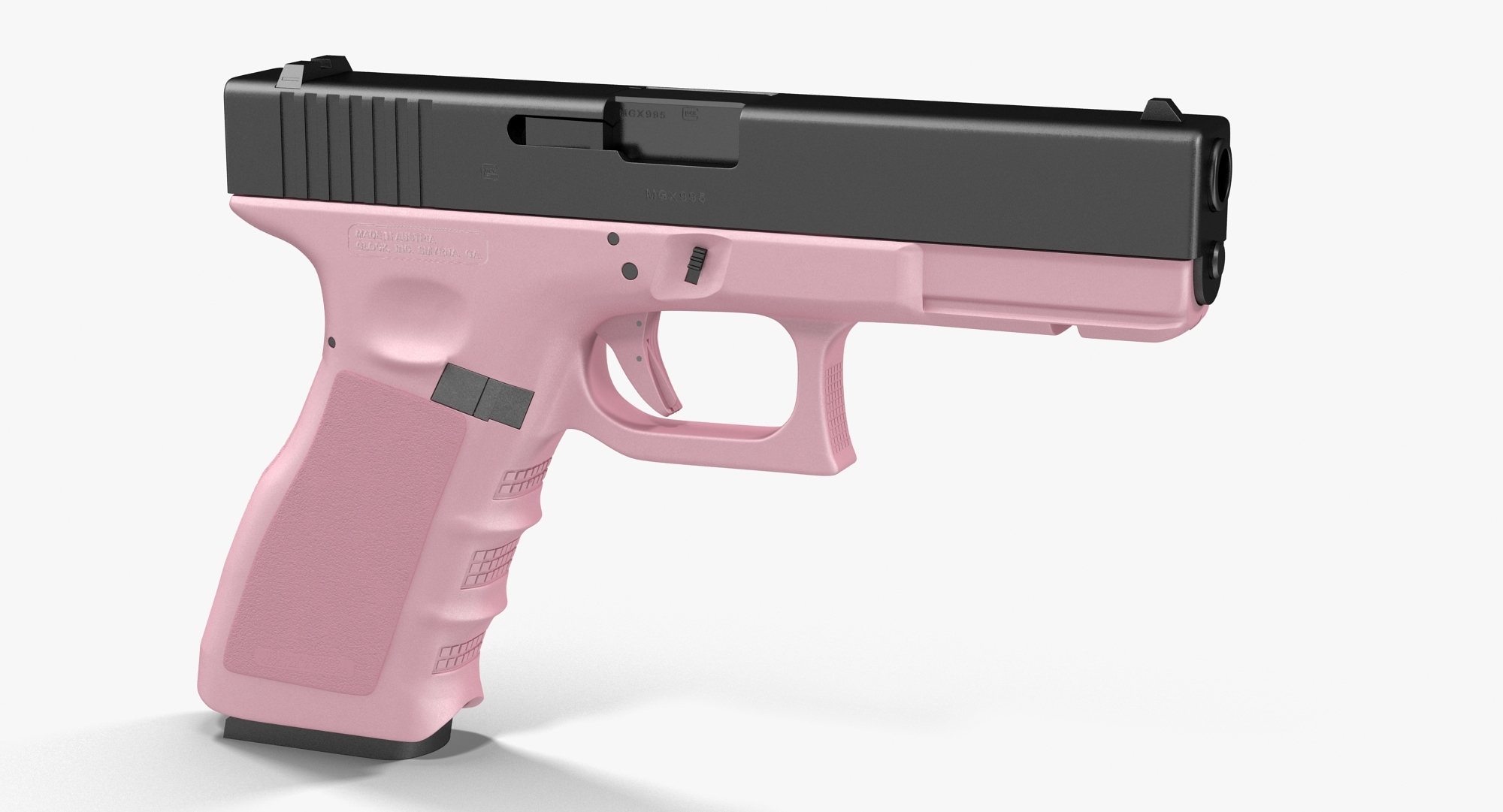 3d model glock 17 pink