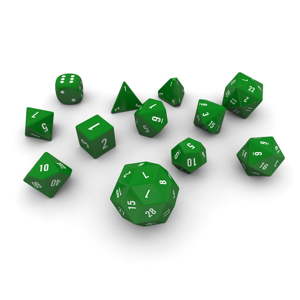 3d polyhedral dice set - model