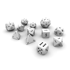 3ds polyhedral dice set -
