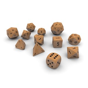 3ds polyhedral dice set -