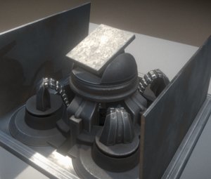 3d tower gun animation model