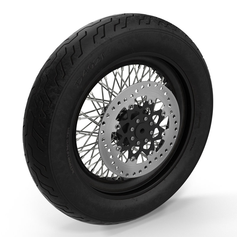 3d motorcycle wheel