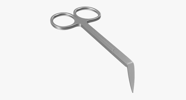 3d model medical scissors angled