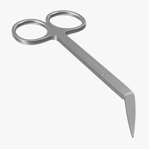3d model medical scissors angled