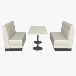 booth banquette 3d model