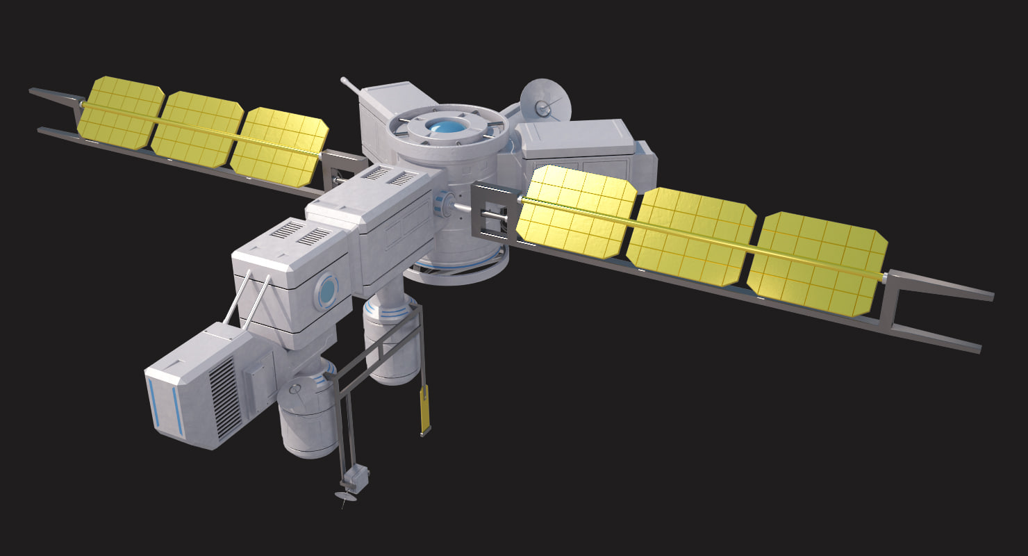 Droidcartographer Space Module sci fi satellite 3d 3ds