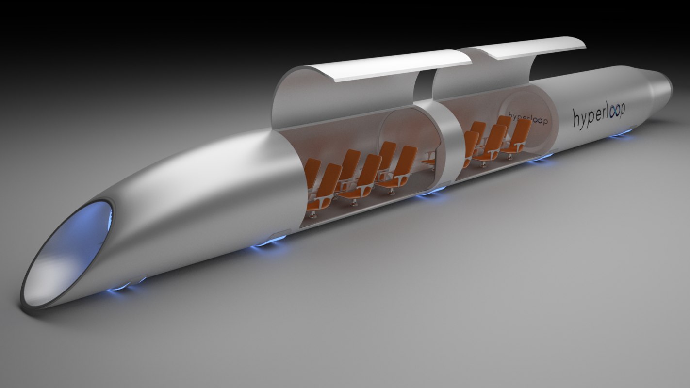 hyperloop concep vacum 3d obj