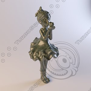 3d statuette ballerina