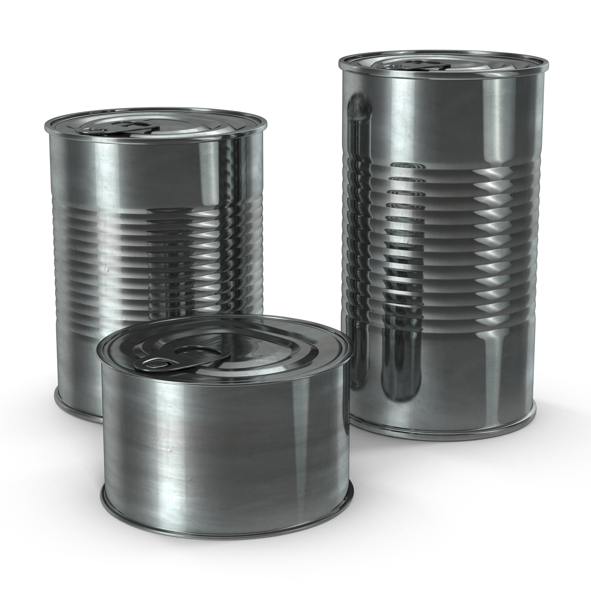 tin cans set 3d obj