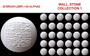 Wall Stone Brush Collection 1