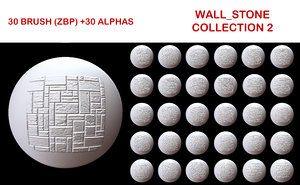 Wall Stone Brush Collection 2