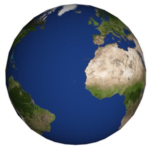 rotating earth 3d model