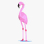 paper flamingo 3d model