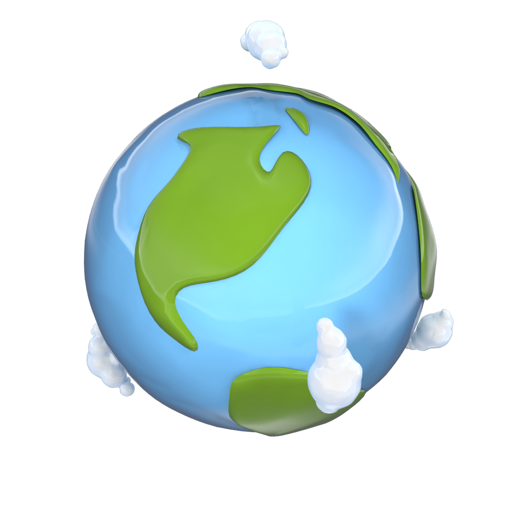 3d model stylized cartoon planet earth