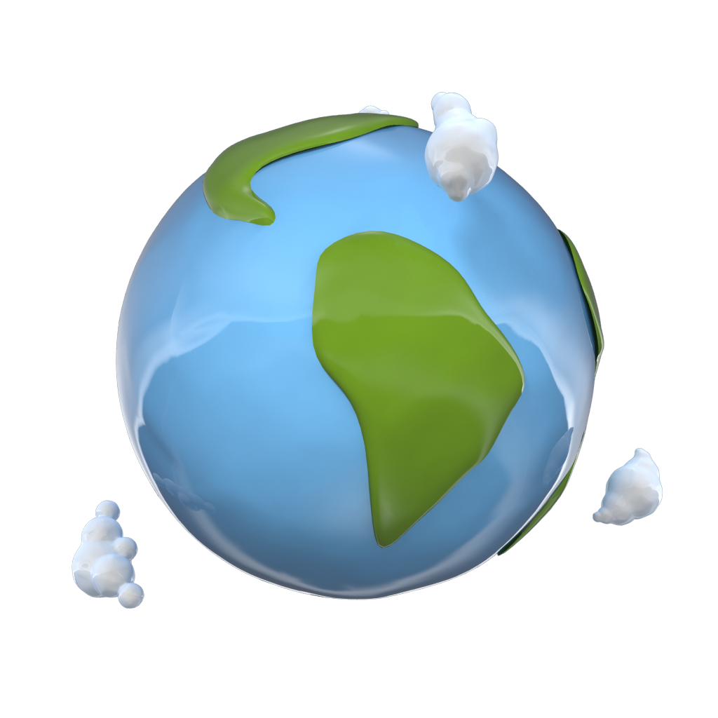 卡通地球3d模型