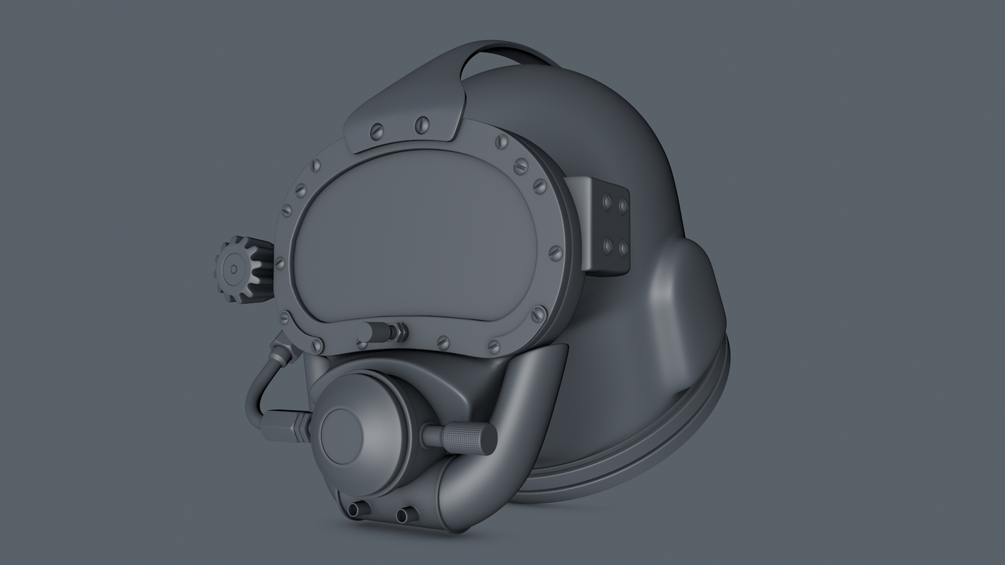 diving helmet 3d model