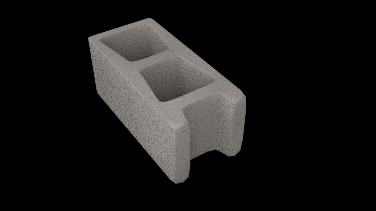 cinder block 3d model