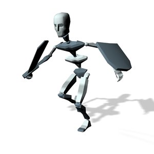 Sword man running freeze pos