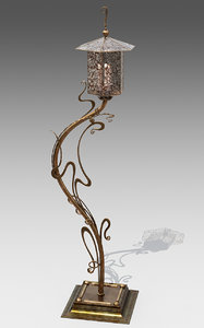 3d model wrought iron lamp