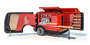 peugeot food truck 3d model