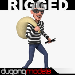 max using rigged cartoon thief