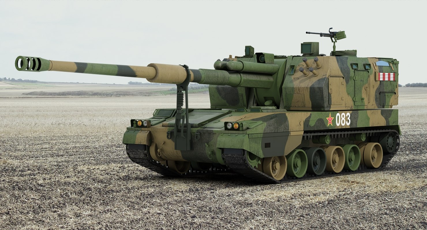 chinese plz 05 howitzer 3d model