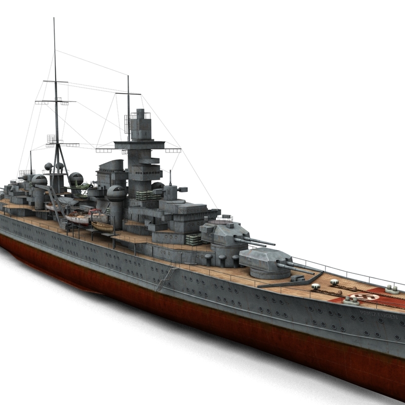 3d model german cruiser prinz eugen