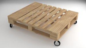industrial table pallet 3d model